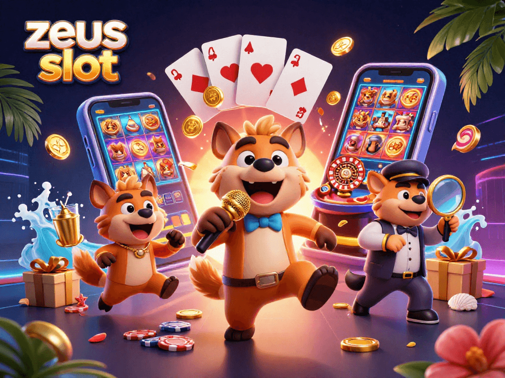 Mengalami keseruan zeus slot dengan karakter hyena dalam klub kasino komedi yang ceria dan menarik.