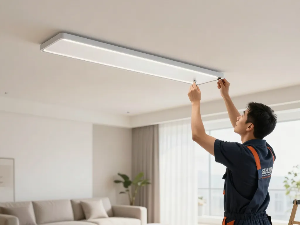Instalare sina magnetica incastrata de către un profesionist de încredere în servicii locale.