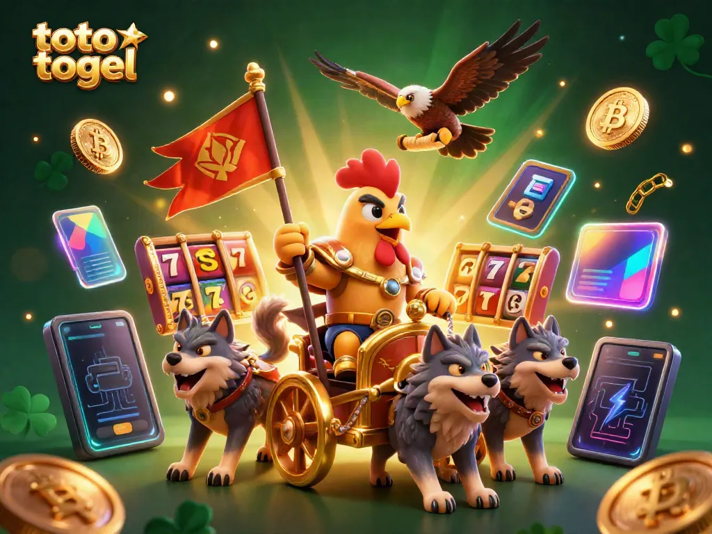 Engage with toto togel gaming as a rooster warlord guides players through dynamic slot adventures.
