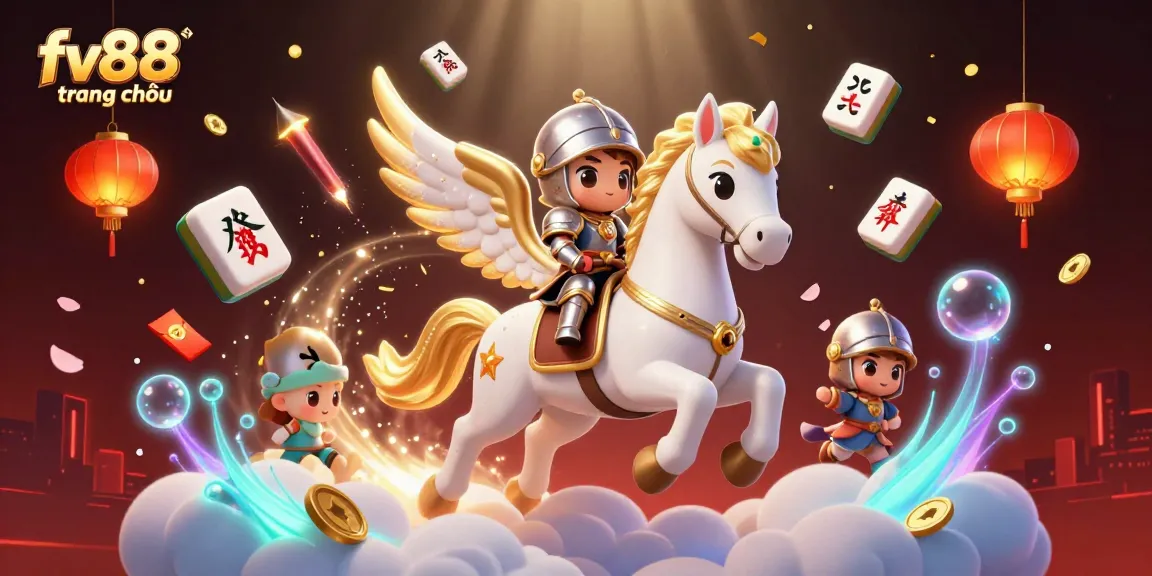 Experience the excitement of fv88 trang chủ with a vibrant 3D casino scene featuring magical elements and energetic characters.