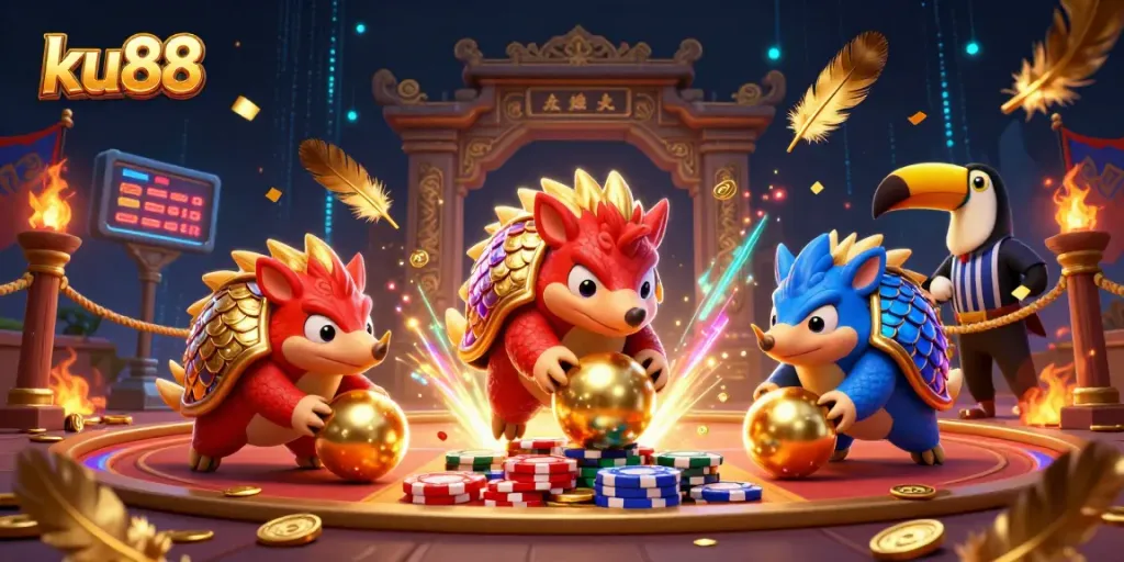 ku88 pangolins bowl through poker chips in an exciting online casino scene
