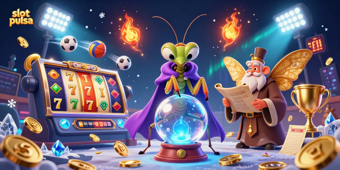 Engage with slot pulsa gameplay in an enchanting scene featuring mystical characters and dynamic game elements.