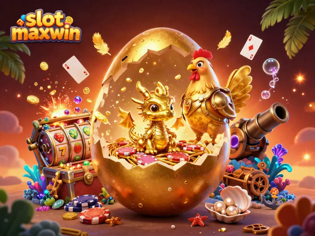 Spin to win big with slot maxwin featuring a golden dragon and vibrant elements!