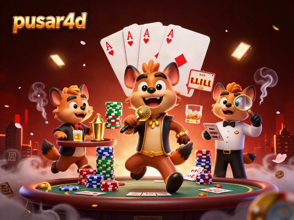 Experience the lively casino vibe at pusar4d with hyenas as comedians and bartenders.