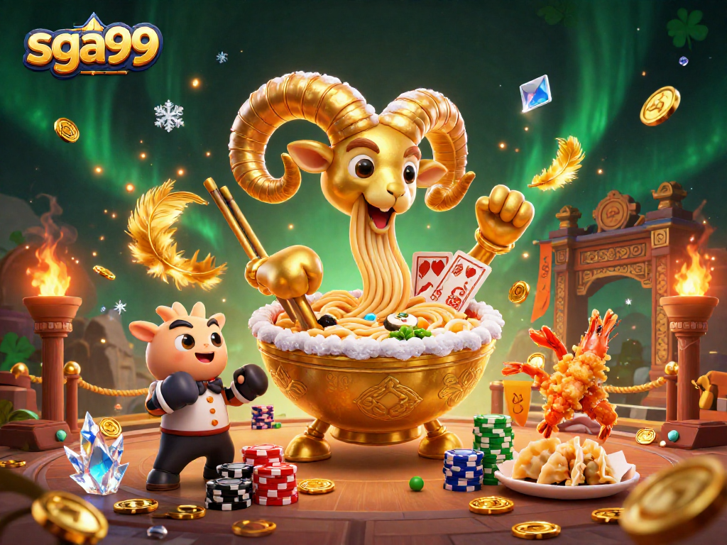 Experience the excitement of sga99 with a vibrant 3D casino scene featuring dynamic characters and action.