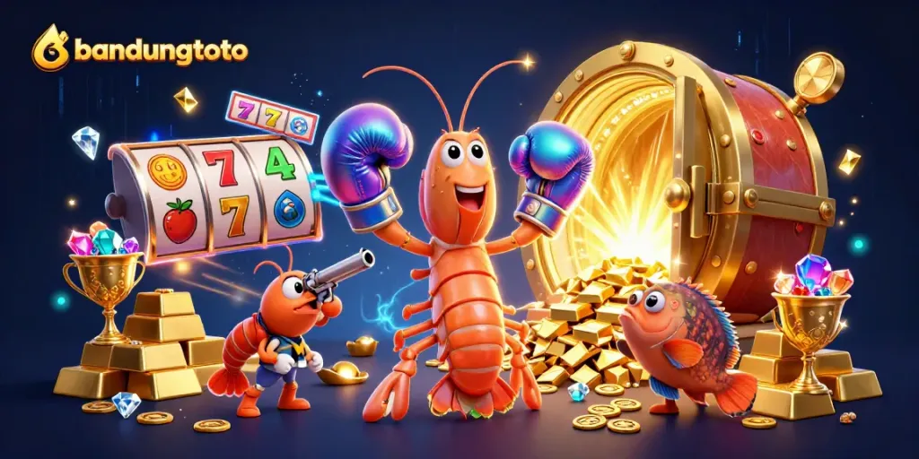 Experience thrilling slots and jackpots with bandungtoto in a vibrant casino scene featuring captivating underwater characters.