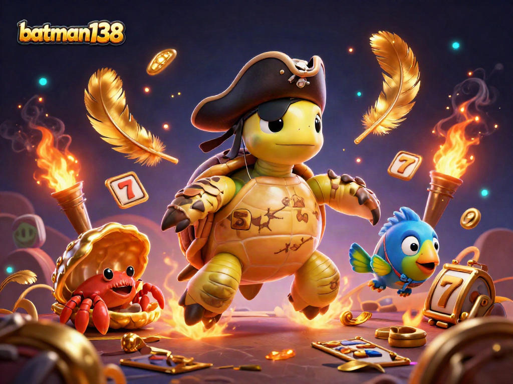Experience thrilling action with batman138 in this vibrant casino illustration of pirate characters.