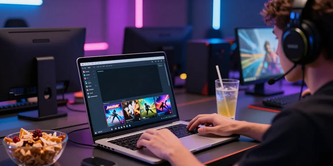 Engaging gaming scene showcasing batman138login on a laptop with vibrant graphics.