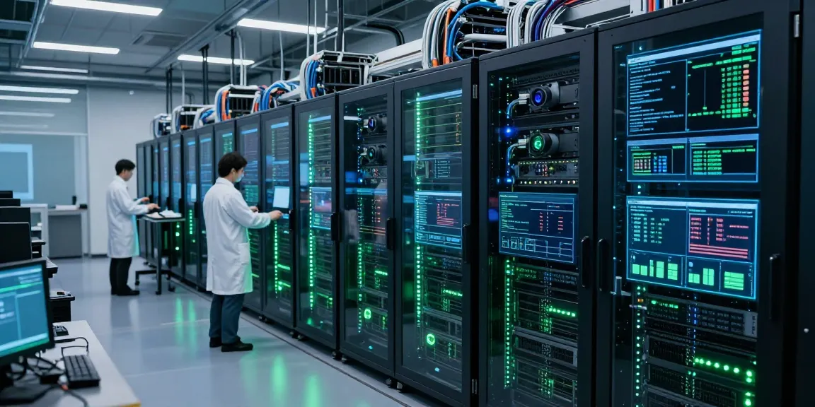 What are AI tokens illustrated in a high-tech data center supporting GPU servers and AI models.