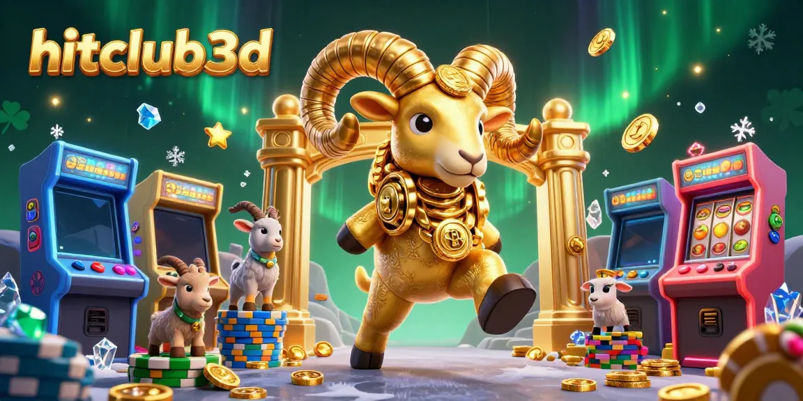 Experience thrilling gameplay with hitclub3d featuring a golden ram charging through a vibrant casino world.