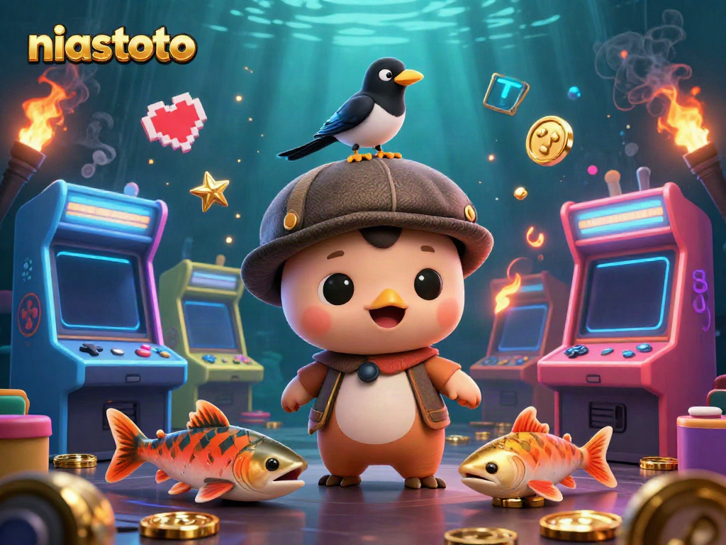Experience the thrilling essence of niastoto with vibrant gaming elements and characters in action.