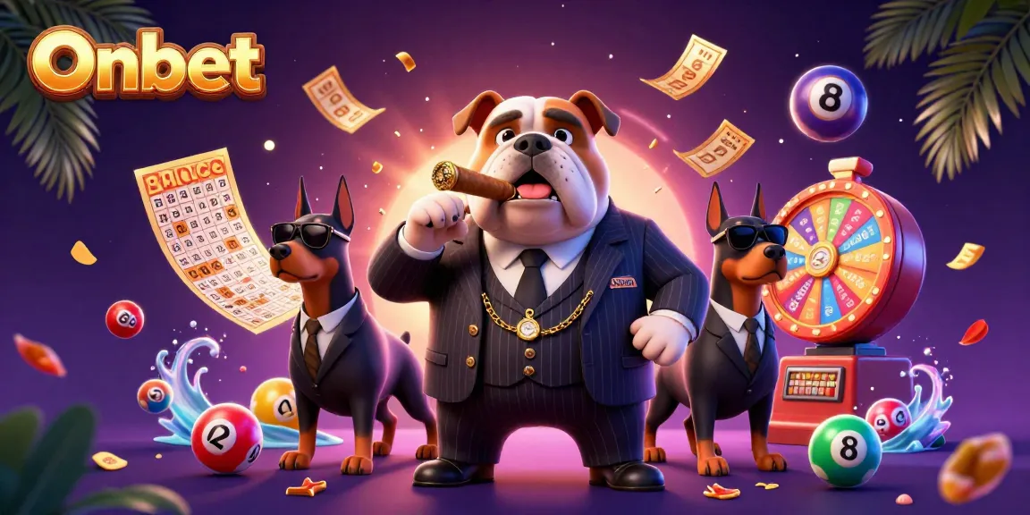 Engage with Onbet's thrilling games amidst vibrant casino elements and dynamic visuals