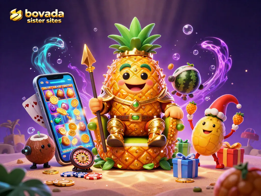Experience thrilling gameplay with bovada sister sites in a dazzling 3D illustration of a casino scene.