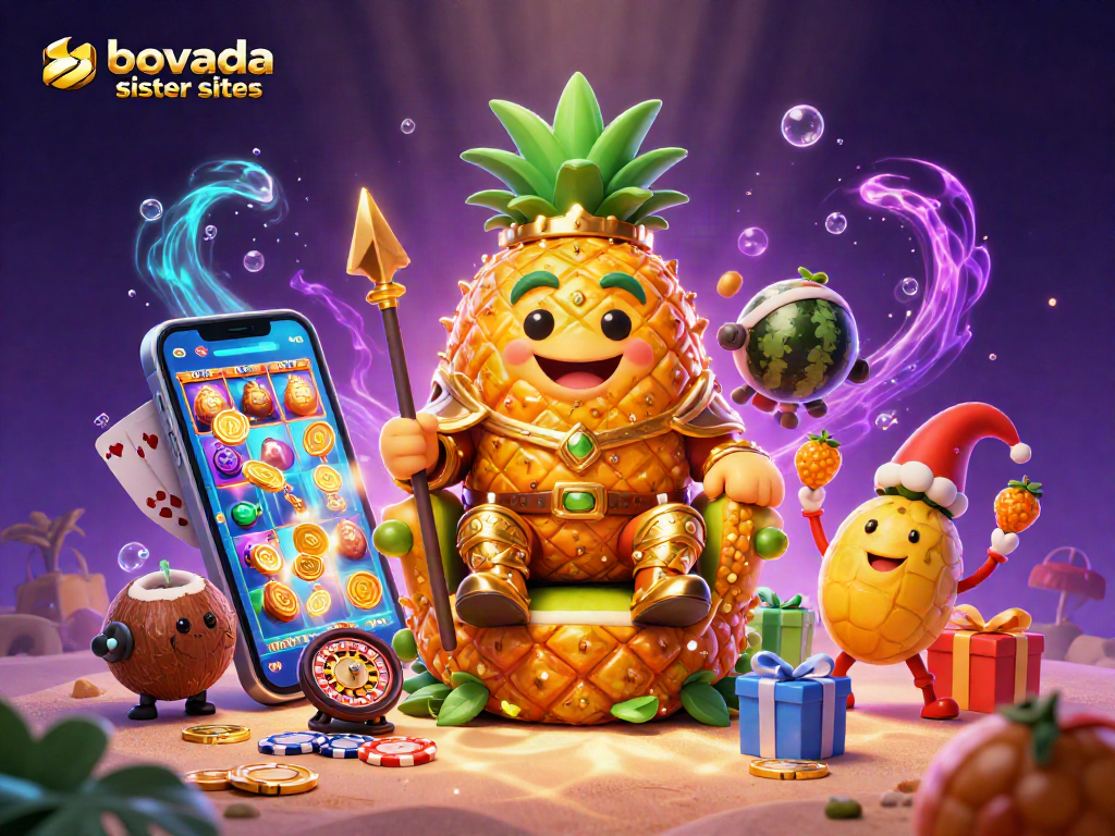 Experience thrilling gameplay with bovada sister sites in a dazzling 3D illustration of a casino scene.