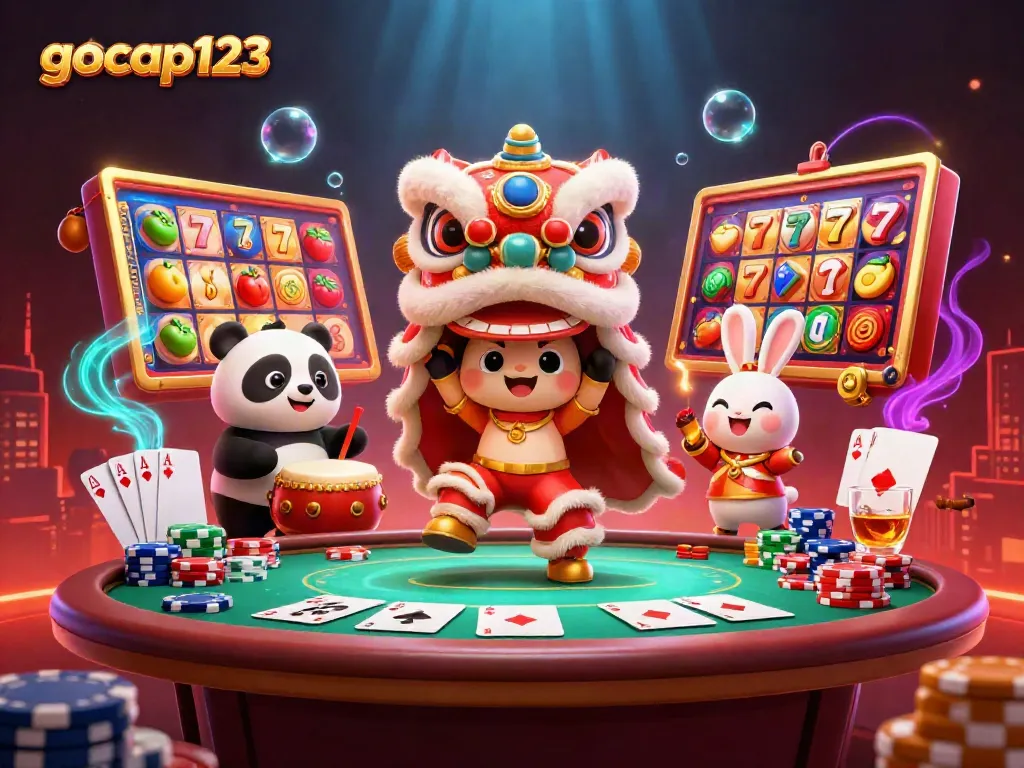 Gocap123 menghadirkan suasana bermain slot dengan karakter lucu dan atmosfer meriah.