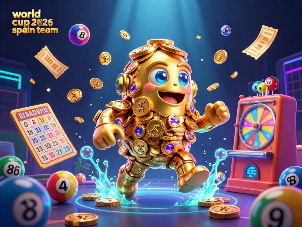 Engage with the world cup 2026 spain team through this vibrant, action-packed casino illustration.