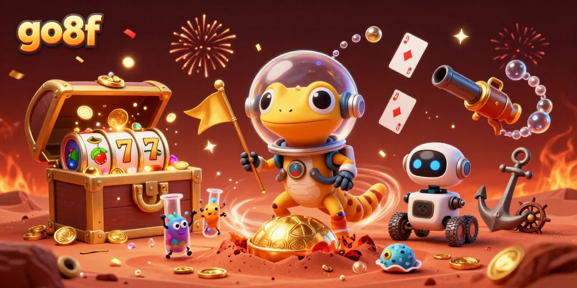 Experience thrilling wins at go8f with vibrant 3D illustration of a virtual casino adventure.