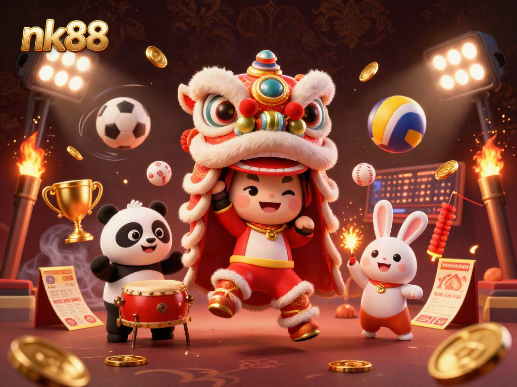 Join the excitement at nk88 as vibrant characters engage in thrilling casino action amidst dynamic gaming elements.