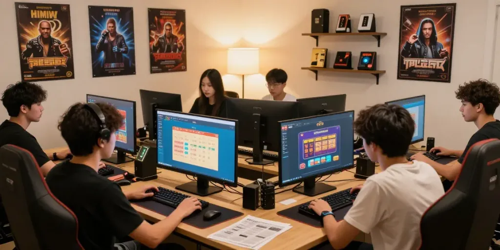 wish4d community members actively participating in online lottery games at home, trusted gaming environment.