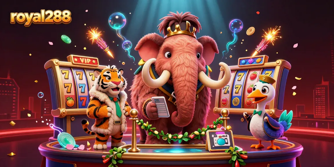 royal288 menampilkan bouncer mammoth dengan ID, sedang merayakan momen menang di kasino