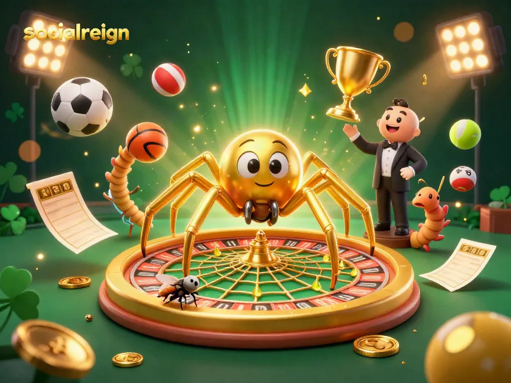 Experience socialreign's thrilling betting scene with strategic moves in a dynamic casino illustration.