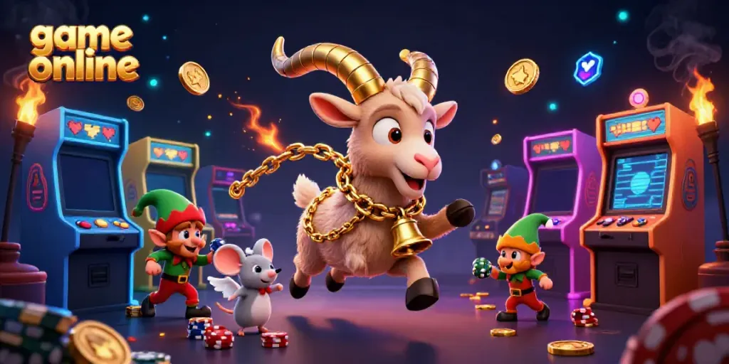 Engage in thrilling actions at a vibrant holiday casino while enjoying game online adventures with colorful characters.