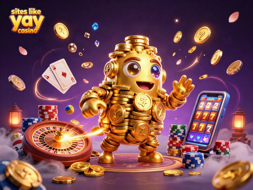 Win big at sites like yay casino with this vibrant casino-themed 3D illustration.