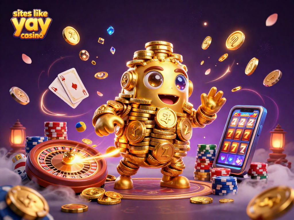 Win big at sites like yay casino with this vibrant casino-themed 3D illustration.