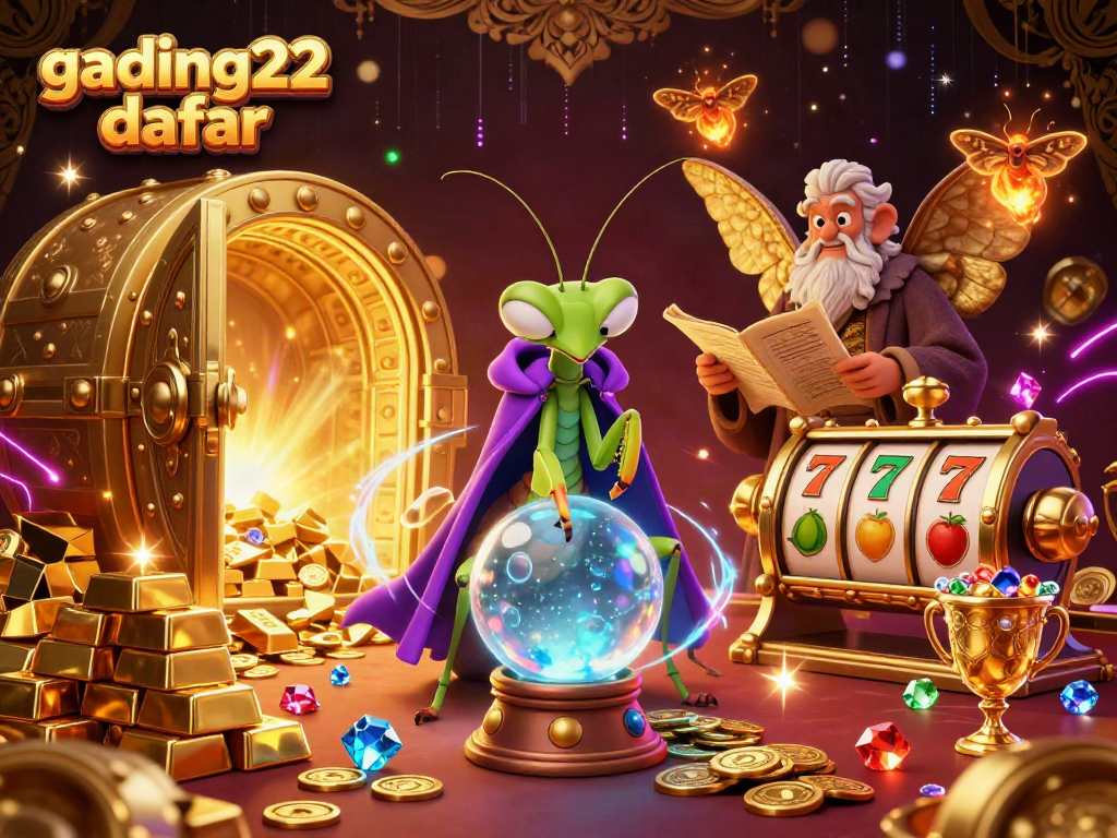 Experience thrilling action with the gading22 daftar gaming scene featuring a fortune teller and vibrant casino elements.
