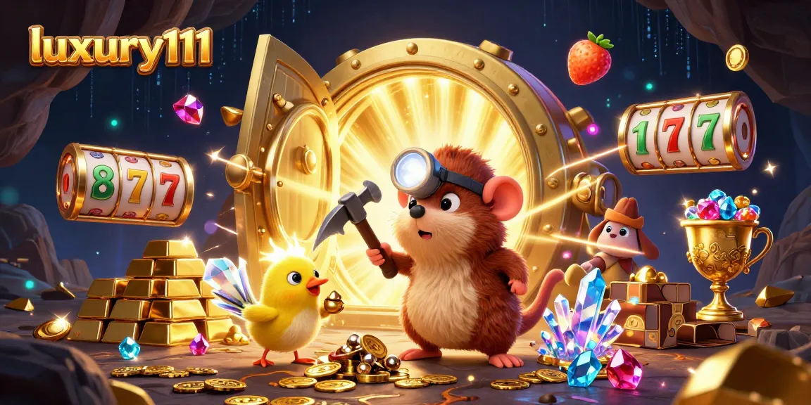 Engage with luxury111 in a vibrant casino treasure hunt with glittering gems and slots.
