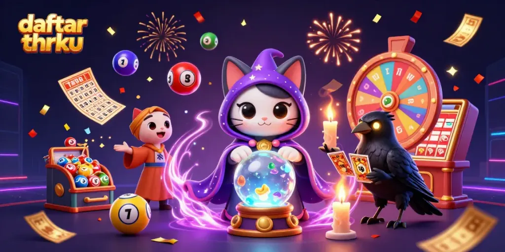 Engage with daftar thrku through vibrant lottery elements and mystical casino characters.